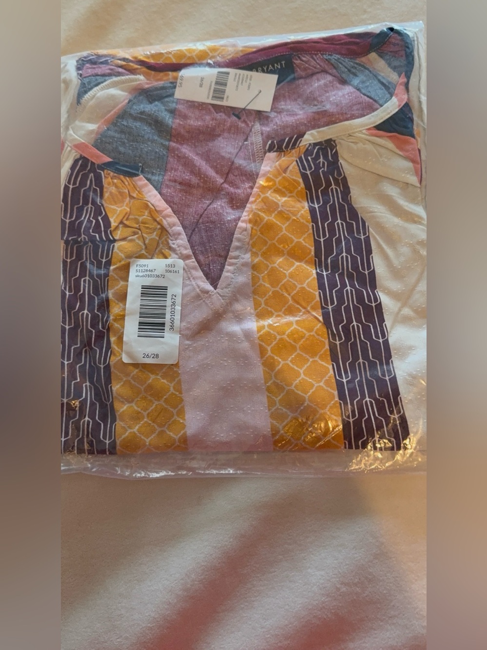 Colorblock V-Neck Tunic with Geometric Panels Lane Bryant